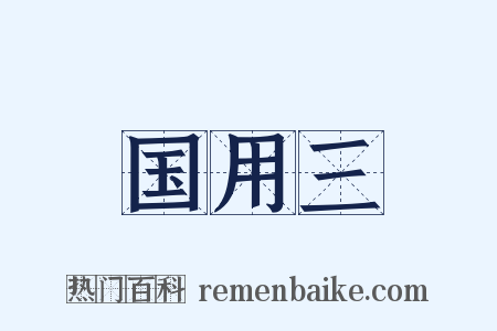 国用三是什么意思的图片